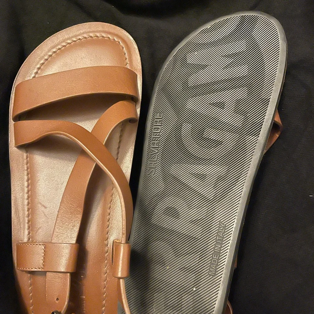 Salvatore Ferragamo   Brown Calfskin Leather‎ Mens Sandals Sixe 10